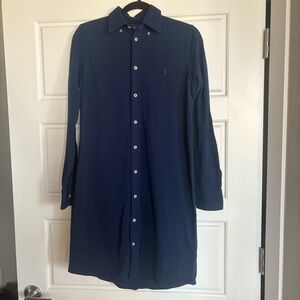 Ralph Lauren Knit Oxford Navy Dress